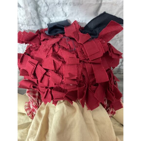 Vintage Rag Doll Raggedy Ann 18” Folk Art Doll - Picture 8 of 9